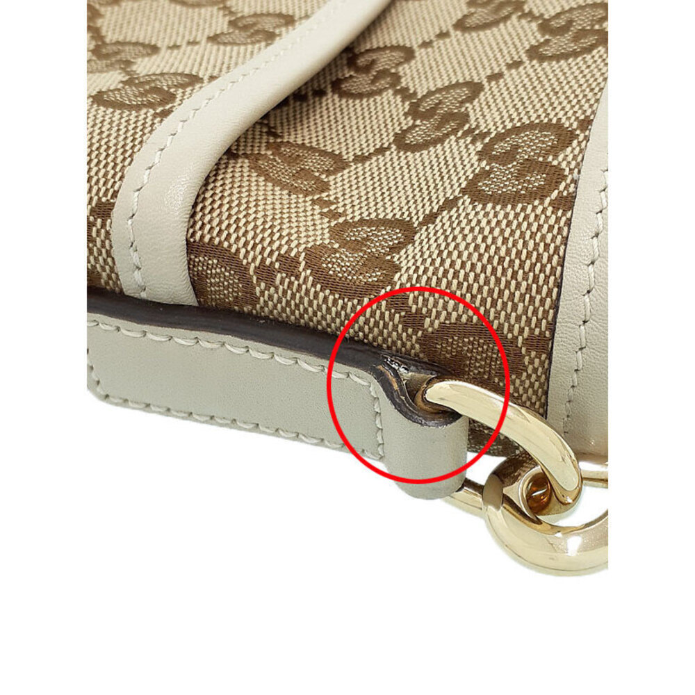 Gucci GG Canvas Messenger Crossbody Bag Brown - Picture 6 of 9